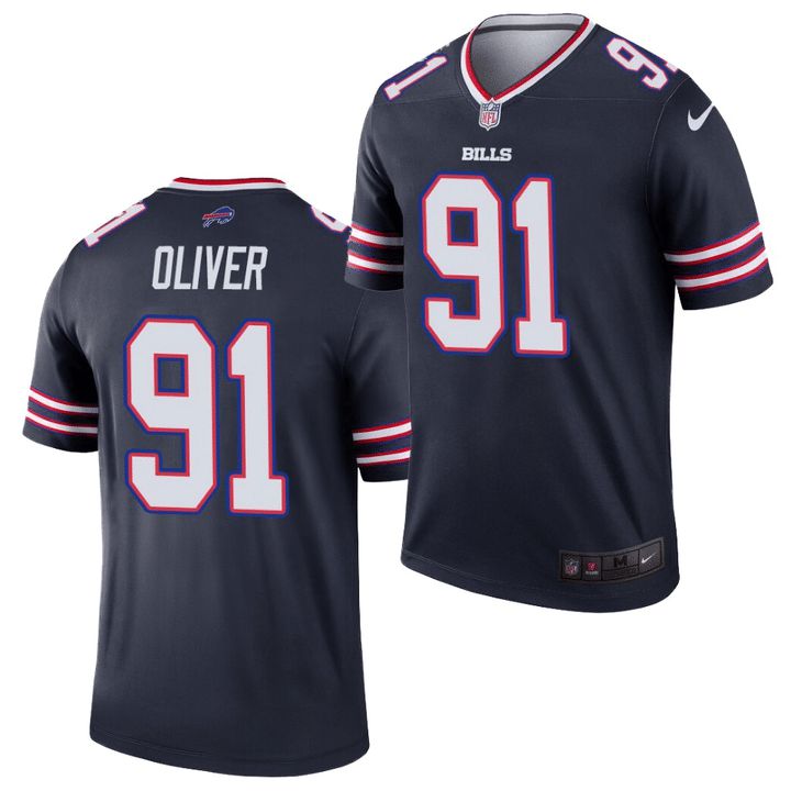 Cheap Men Buffalo Bills 91 Ed Oliver Nike Navy Game Player NFL Jersey
